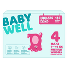 Bild: BABYWELL Premium Windeln Monatspack Gr.4, 9-14kg